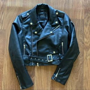 black motorcycle jacket